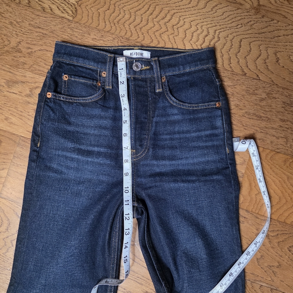 Re / Done Jeans 70s Ultra High Rise Stove Pipe Size 23 - Picture 8 of 12